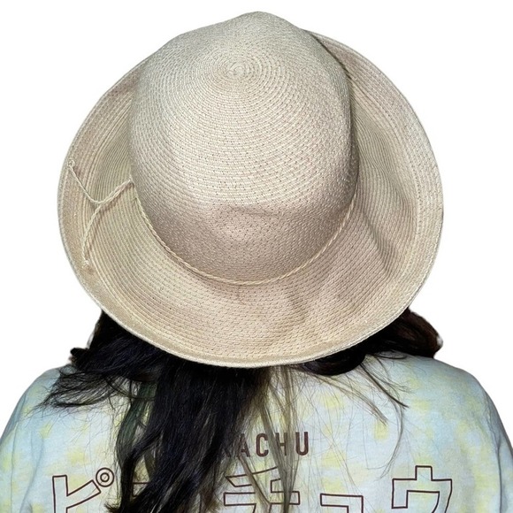 Scala 100% Paper Cream Colored Roller Hat - Picture 5 of 6